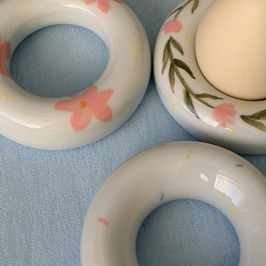 Подставка для яиц/свечей ручной работы с росписью