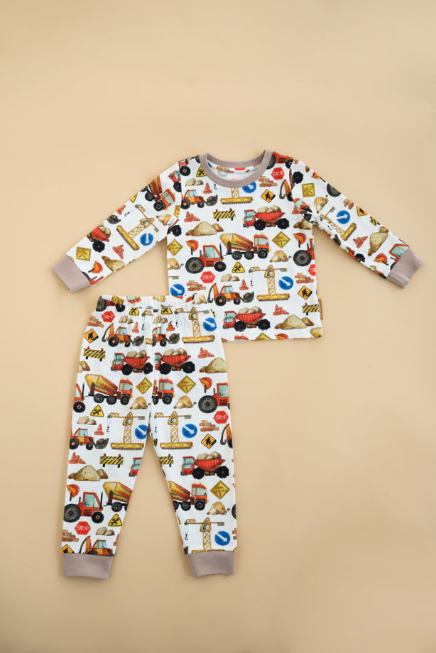 Детская пижама с авторским принтом "Стройплощадка"