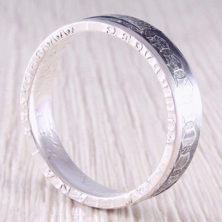 Серебряное кольцо из монеты (Италия) 500 лир