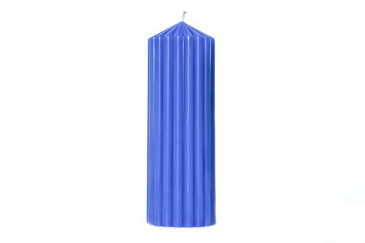 Декоративная фактурная свеча SIGIL 210*70 цвет Синий