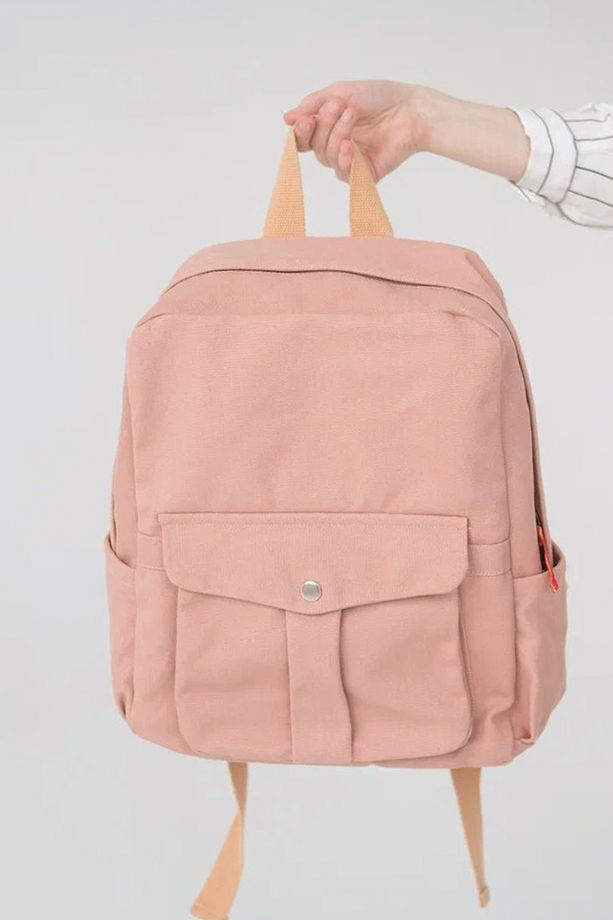 Городской рюкзак из хлопка, модель #2, розовый