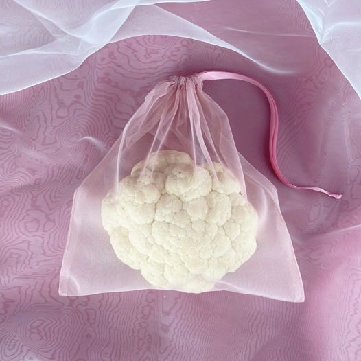 Большой розовый мешочек "Канделябр" для продуктов и хранения