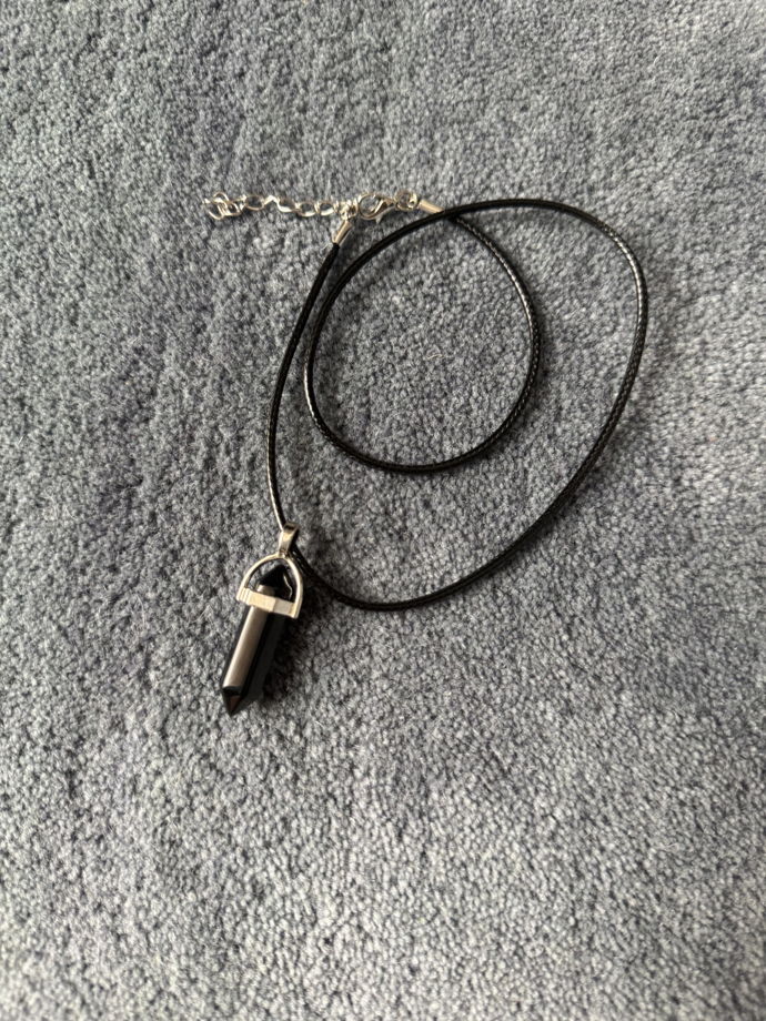 Подвеска на шею из натурального камня «Агат черный» Ani.g.bracelets