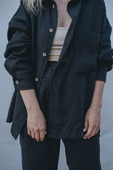 Брюки палаццо широкие свободные льняные