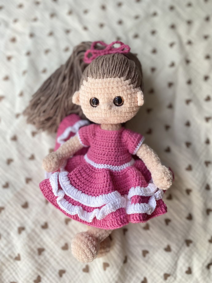 Вязаная игрушка вязаная кукла амигуруми