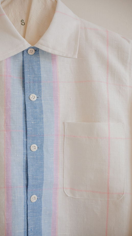 Льняная Рубашка в Полоску 1/Striped Linen Long Sleeve Shirt 1