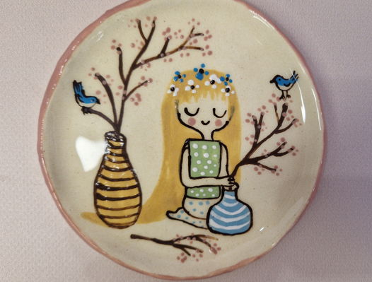 Тарелка керамическая, коллекция "Маленькие женщины", 10 см