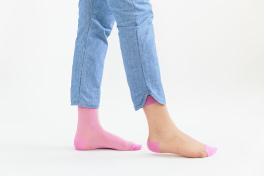 Носки для девушек Hysteria Filippa Nylon Ankle - Beige/Pink