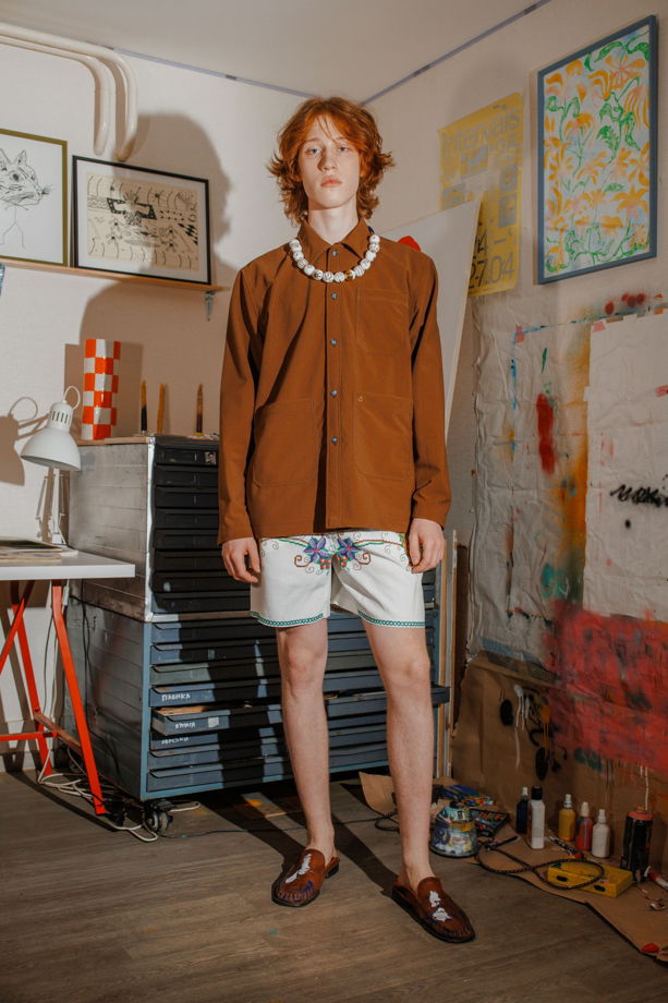 Темно-Коричневая Рубашка с Длинным Рукавом/Brown Corduroy Long Sleeve Shirt