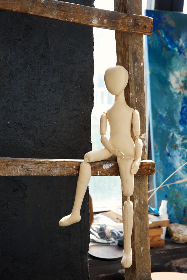 Этель, 40 см. Заготовка интерьерной куклы из текстиля для хобби, творчества, рукоделия