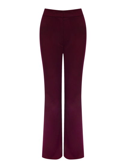 Брюки клеш, бордовый