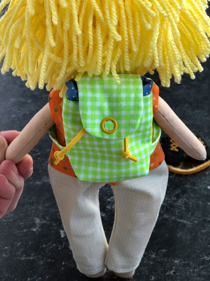 Текстильная кукла мальчик "Блондин"