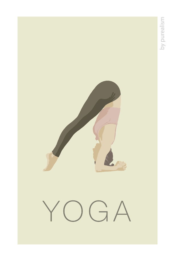 Дизайнерская открытка "Йога в салатовом" формата 10х15см