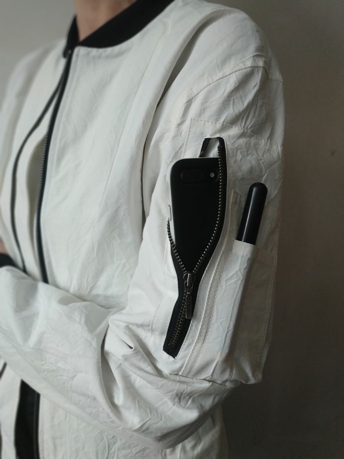 куртка бомбер unisex белый удлиненный