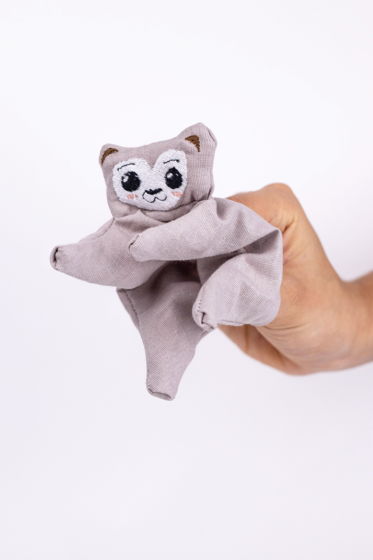 Кукла перчатка «Пальцеши» Обезьянка, Лен, 21 см.
