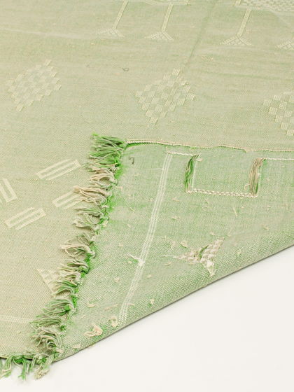 Марокканский ковёр из шёлка алоэ вера 150х90 см зелёный