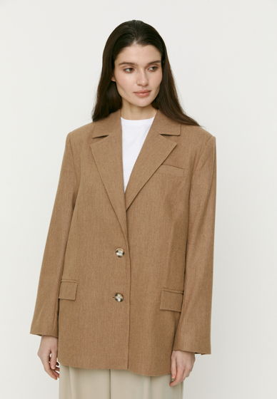 Пиджак oversize коричневого цвета