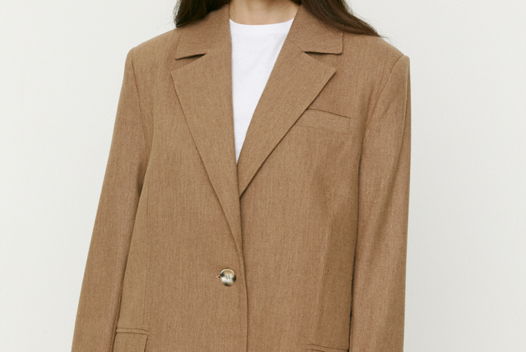 Пиджак oversize коричневого цвета