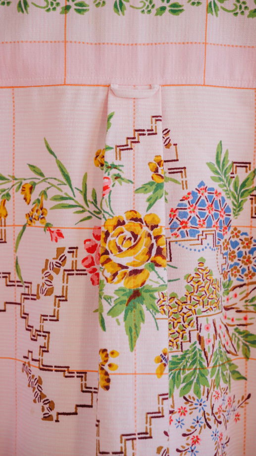 Розовая Рубашка в Цветах/Pink Matter Short Sleeve Shirt