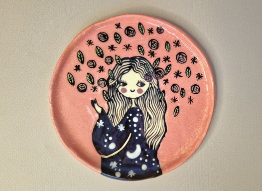 Тарелка керамическая, коллекция "Маленькие женщины", d=13,5 см