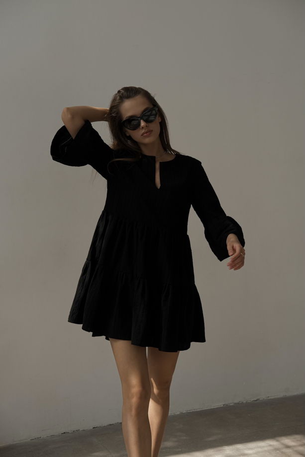 Мини платье черного цвета - Emilia