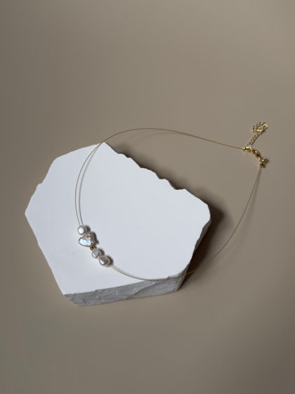 чокер [ heart ]  с барочным жемчугом