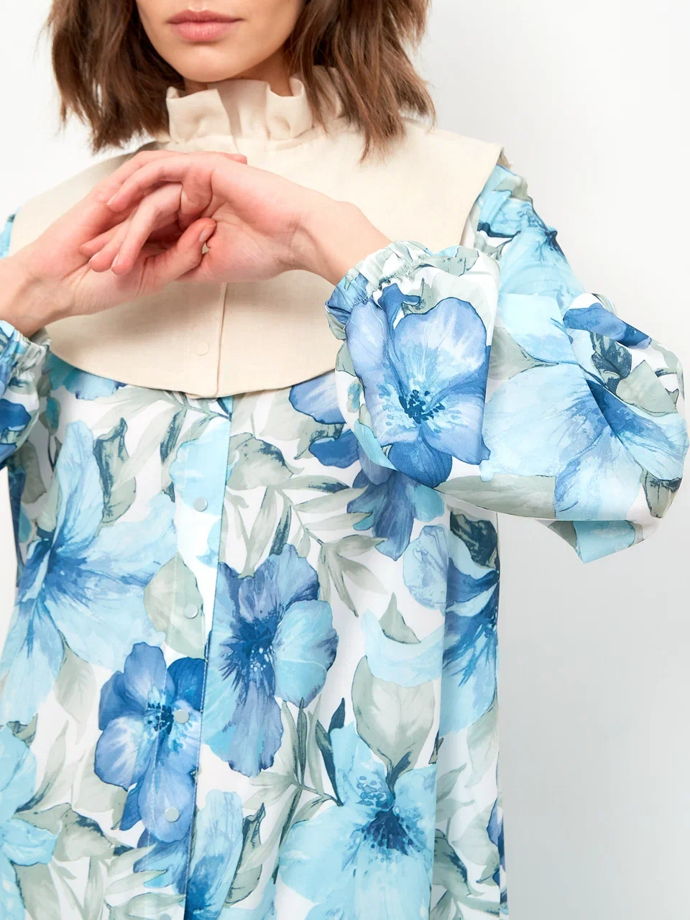 Платье голубое «Blue Flowers»