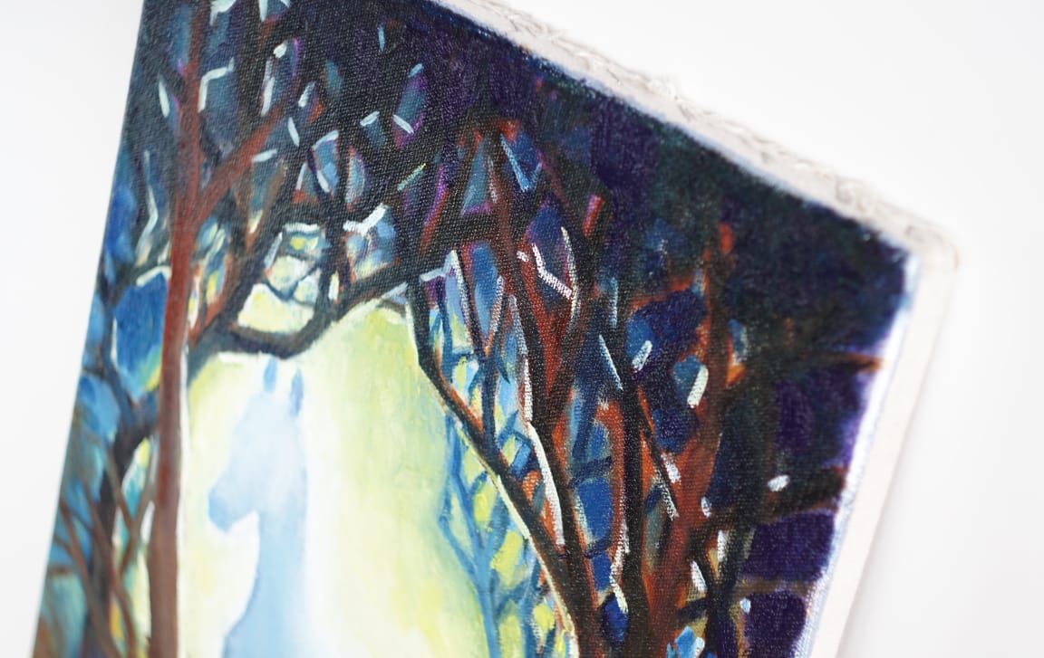 Картина маслом "Встреча"