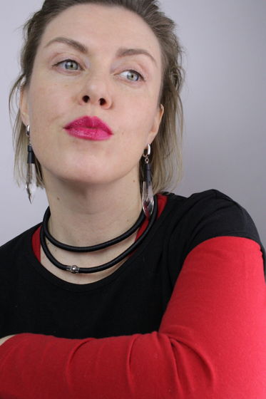 СЕРЬГИ ХРУСТАЛЬ РЕЗИНА