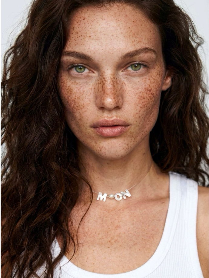 чокер [ MoON ] с барочным жемчугом и перламутром