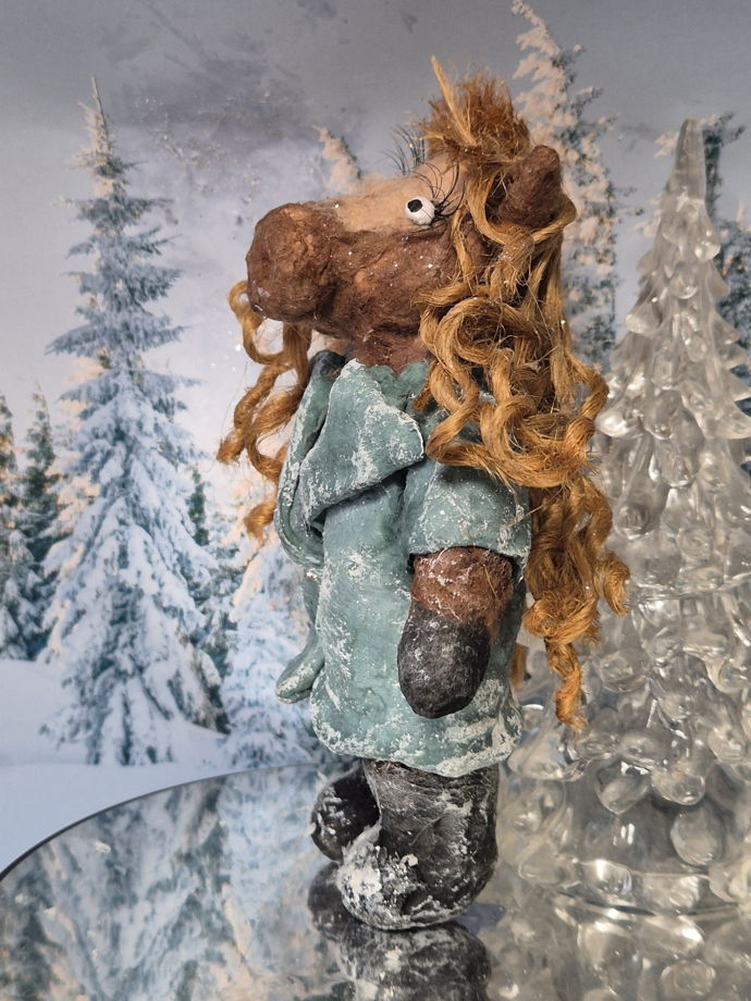 Ватная игрушка.  Конь в пальто. Лошадь. Символ 2026 года Продается в подарочной упаковке с сургучной печатью( по запросу)