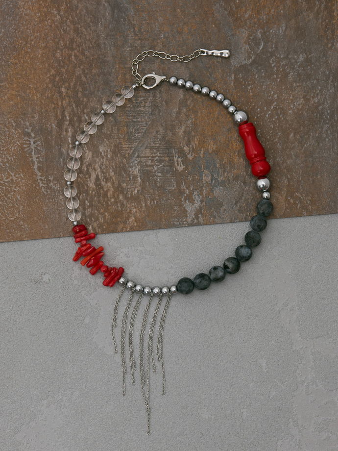 Унисекс колье с кораллами