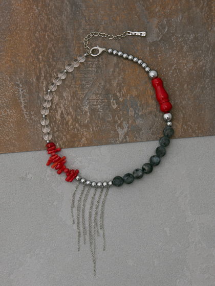 Унисекс колье с кораллами