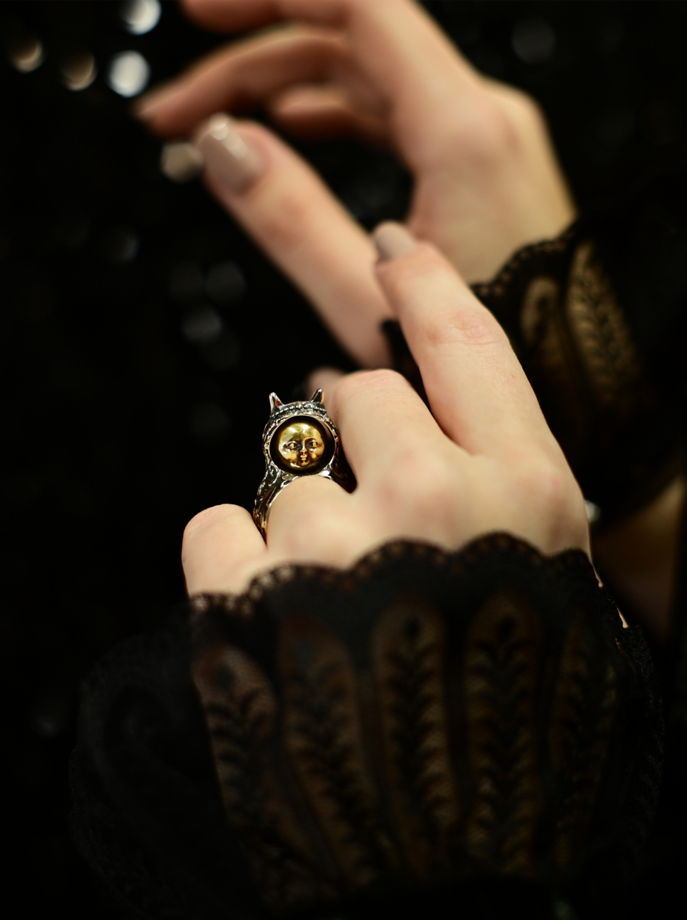 Кольцо "Киса в кичке"