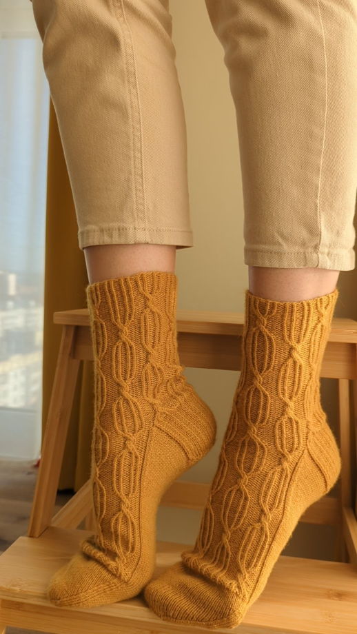 Носки шерстяные Lovely cable socks