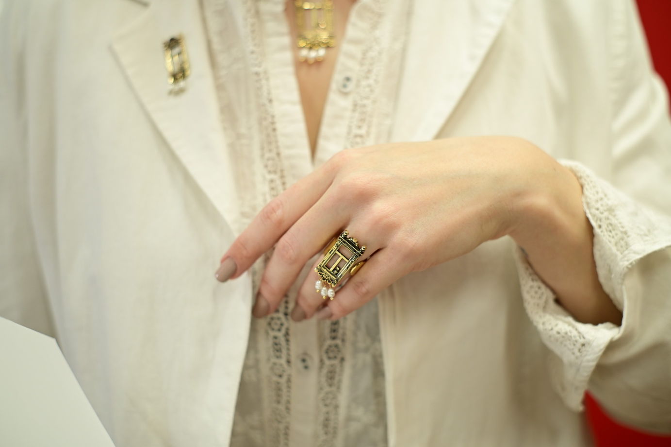 Кольцо "Оконце" в бронзе