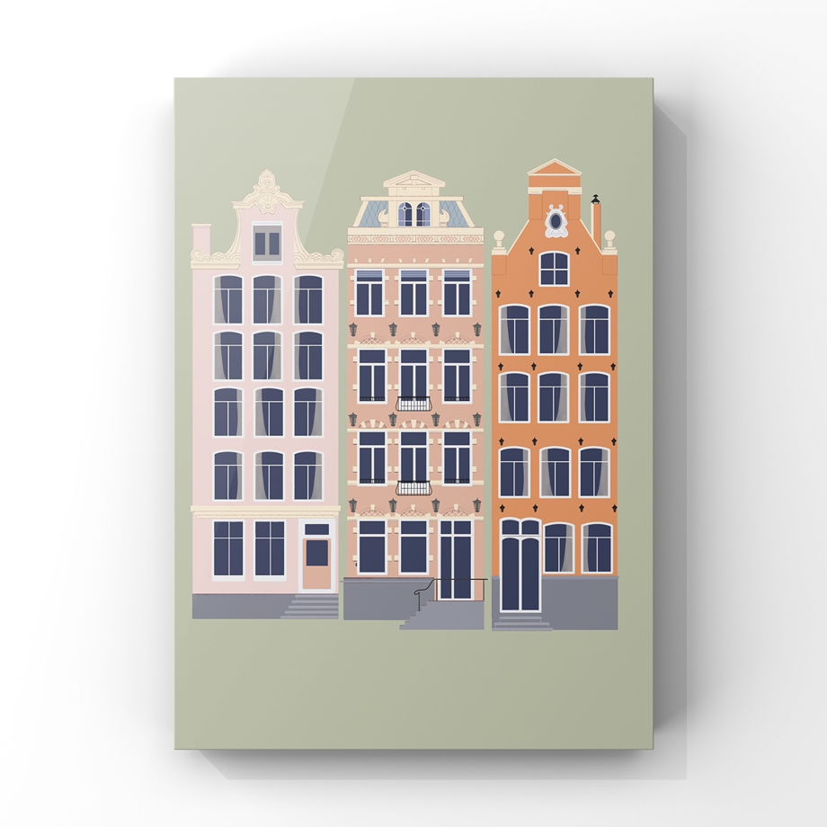 Постер с авторской иллюстрацией "Голландские домики "