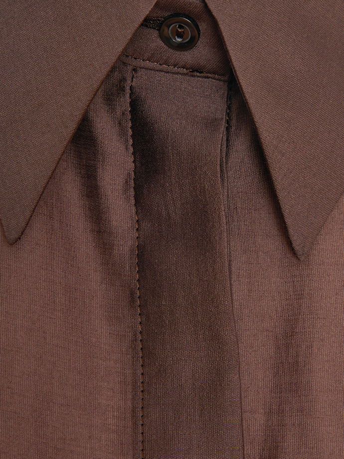 Рубашка полупрозрачная из хлопка с вискозой