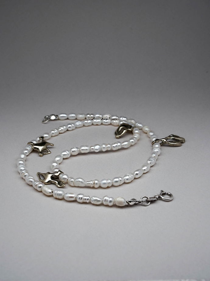 Жемчужное ожерелье с подвесками "Форма. Опусы тягучей воды"