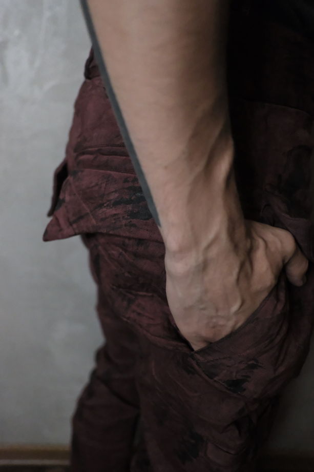 брюки "карго" j-образного кроя масляного вощения с эффектом винилового покрытия