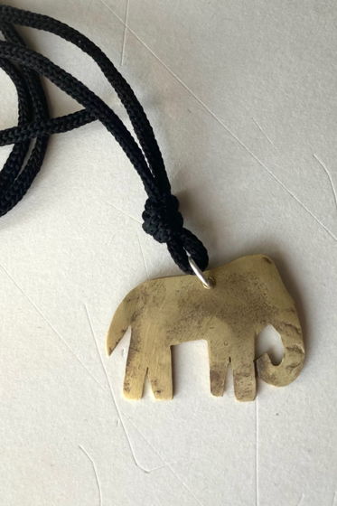 Кулон Слон латунь
