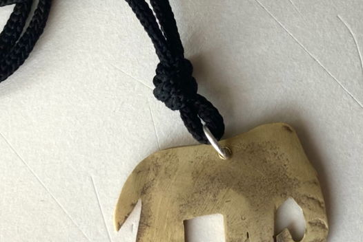 Кулон Слон латунь