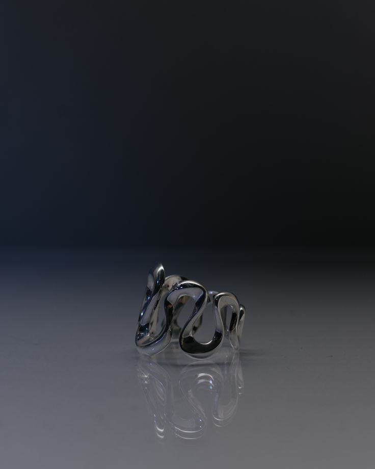Кольцо «Волна» серебряное