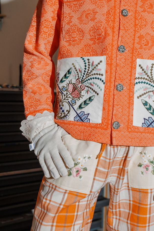 Красная Куртка с Карманами/Red Fringed Jacket