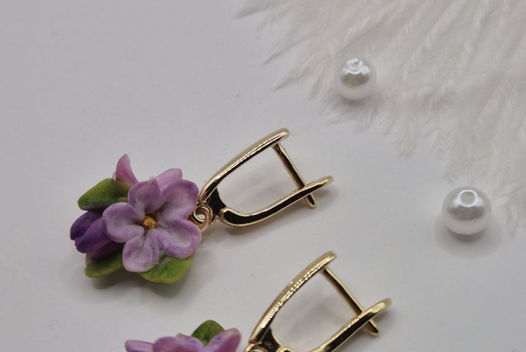 Серьги "Сиреневый туман"