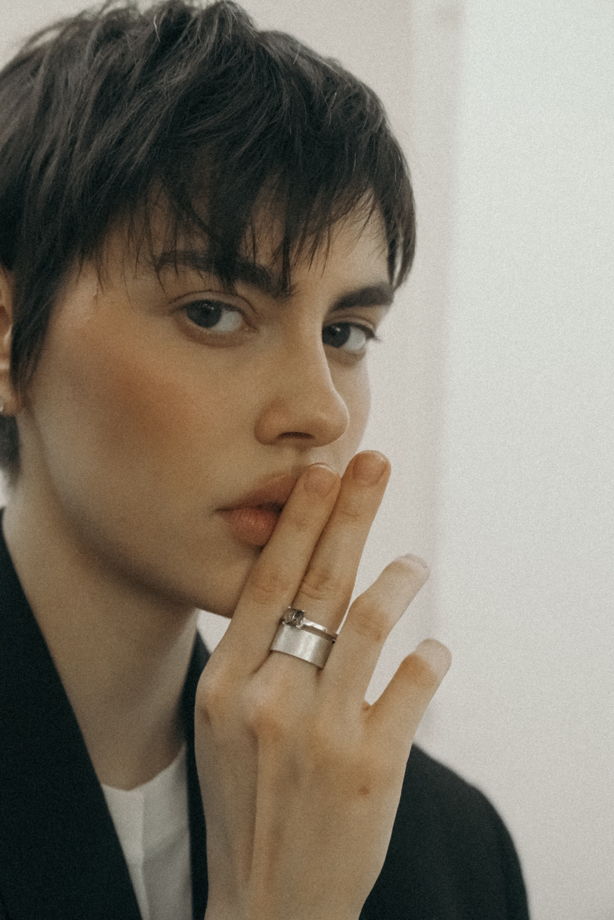 Кольцо из серебра КВАДРАТ