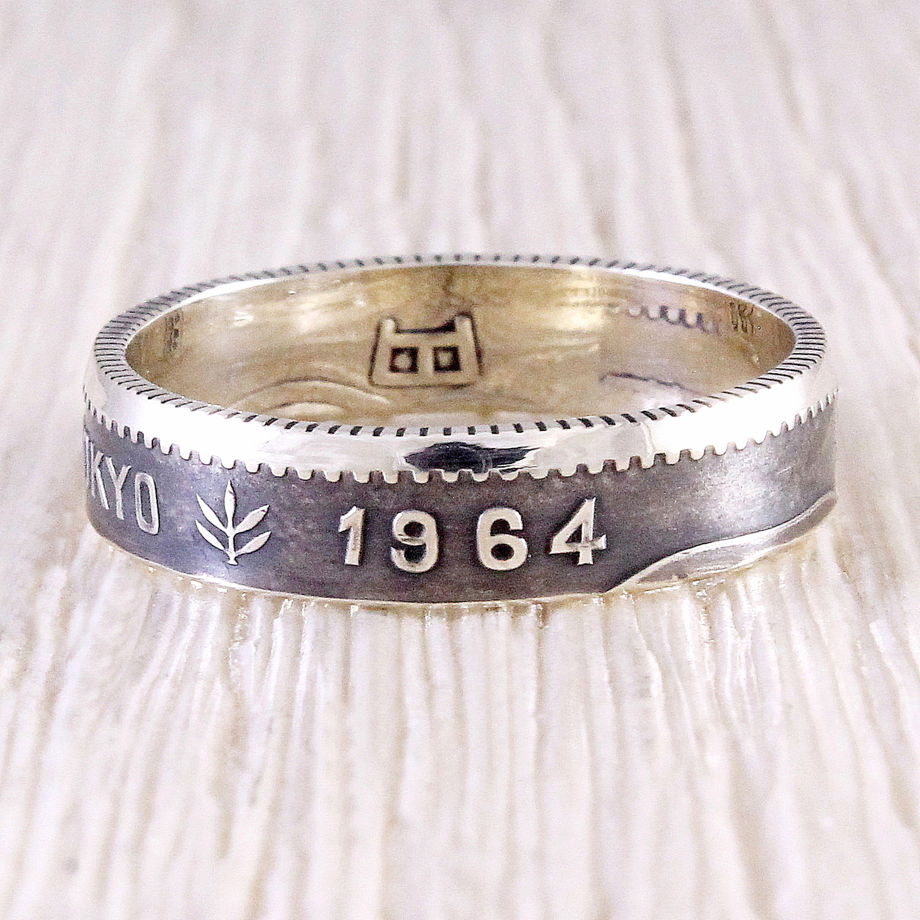 Серебряное кольцо из монеты (Япония) Токио