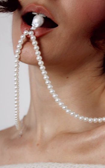 Колье «Simple & Elegant» из жемчуга и серебра