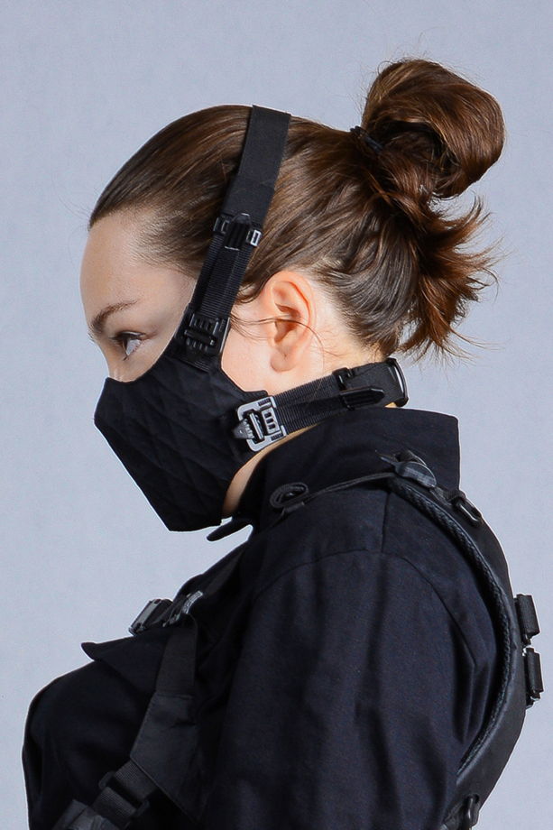 Киберпанк маска Черная косплей маска / Cyberpunk face mask Techwear black x-pac cosplay filter mask