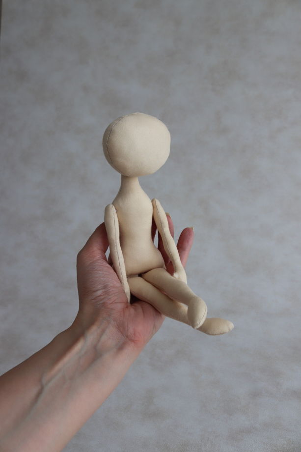 Ася, 27 см. Заготовка интерьерной куклы из текстиля для хобби, творчества, рукоделия